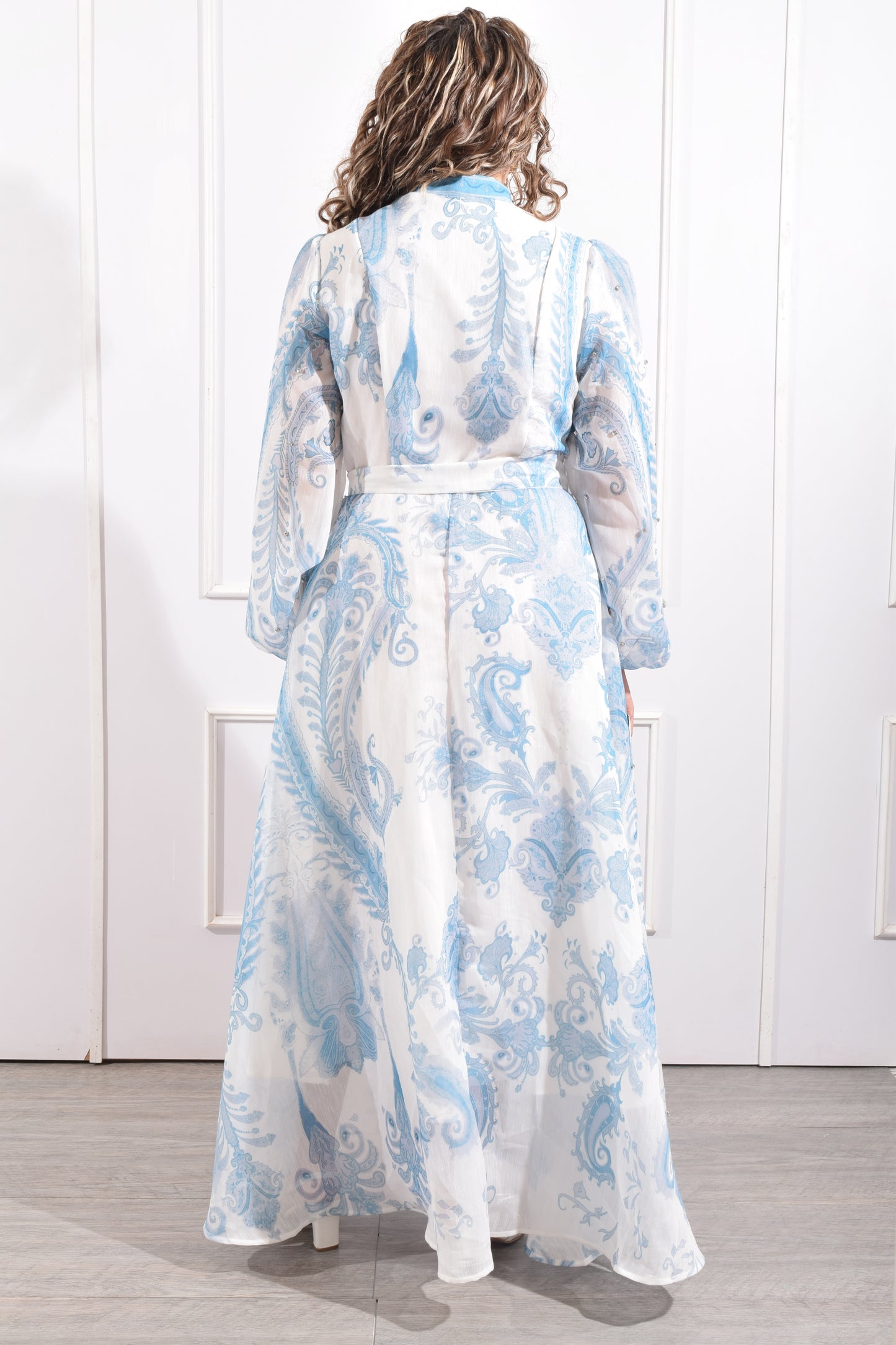 Vestido Estampado con Brillos