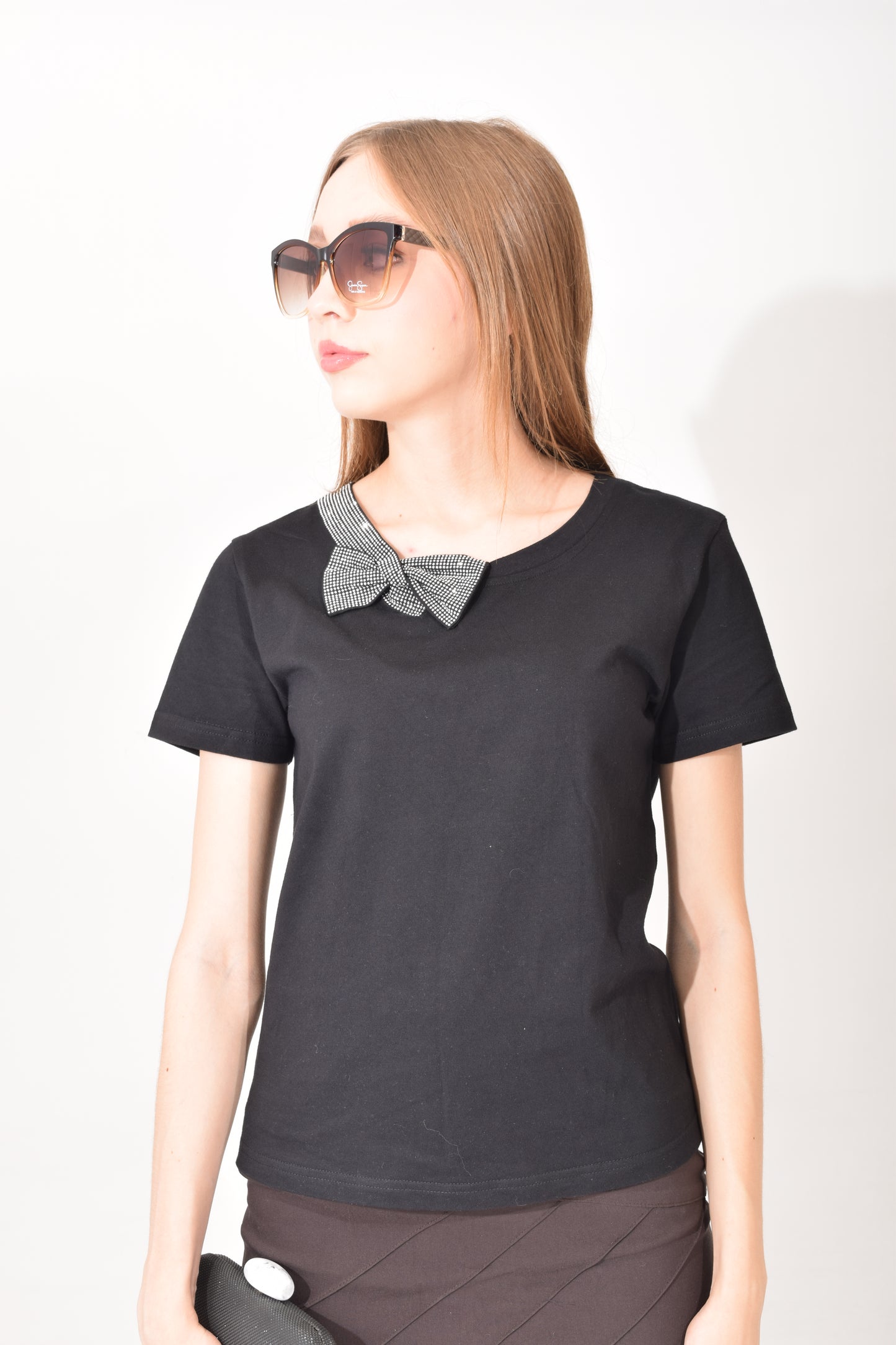 Playera Moño Brillos.