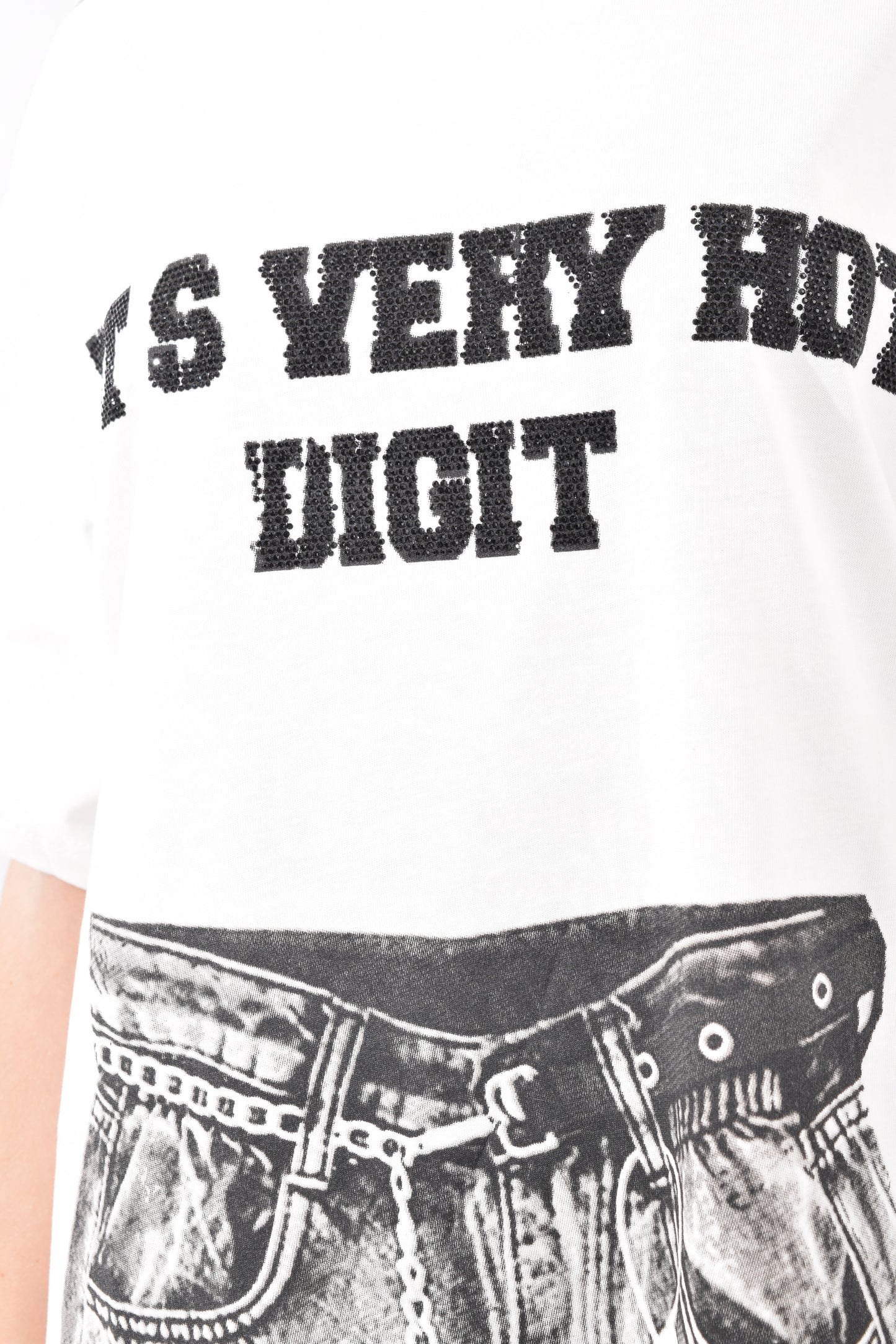 Playera Letras Brillos
