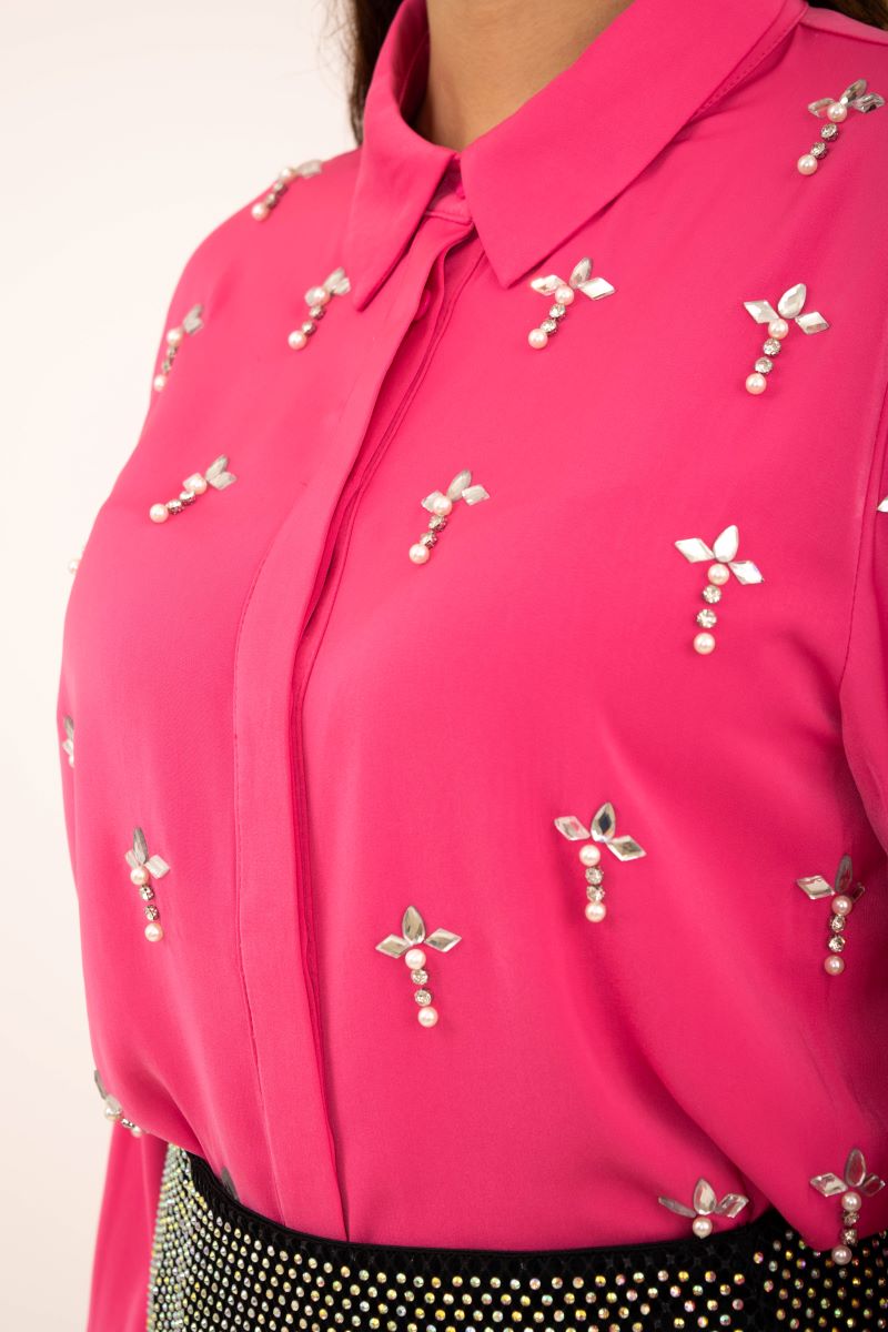 Blusa Satinada Brillos