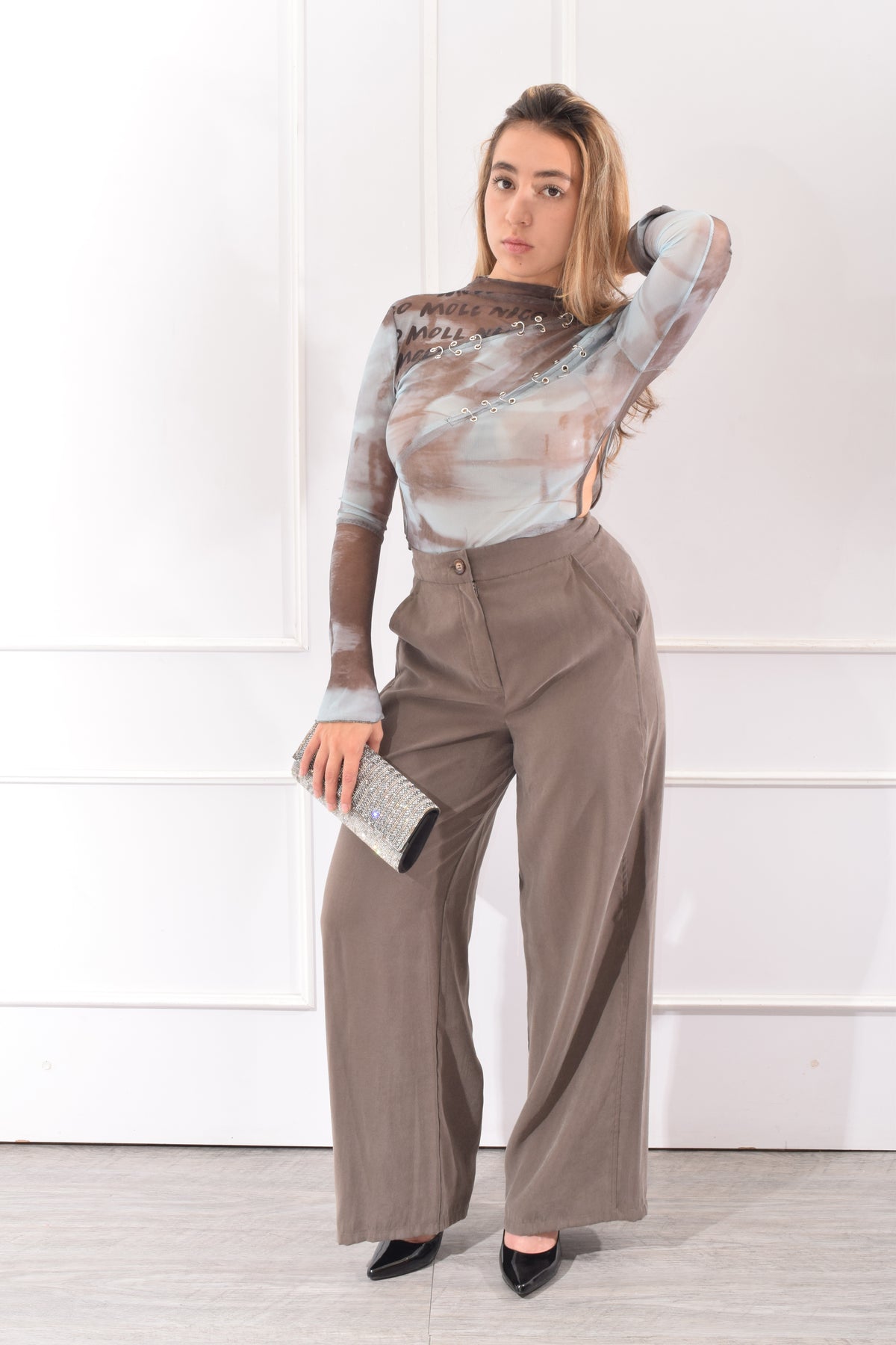 BLUSA MESH ARGOLLAS azul