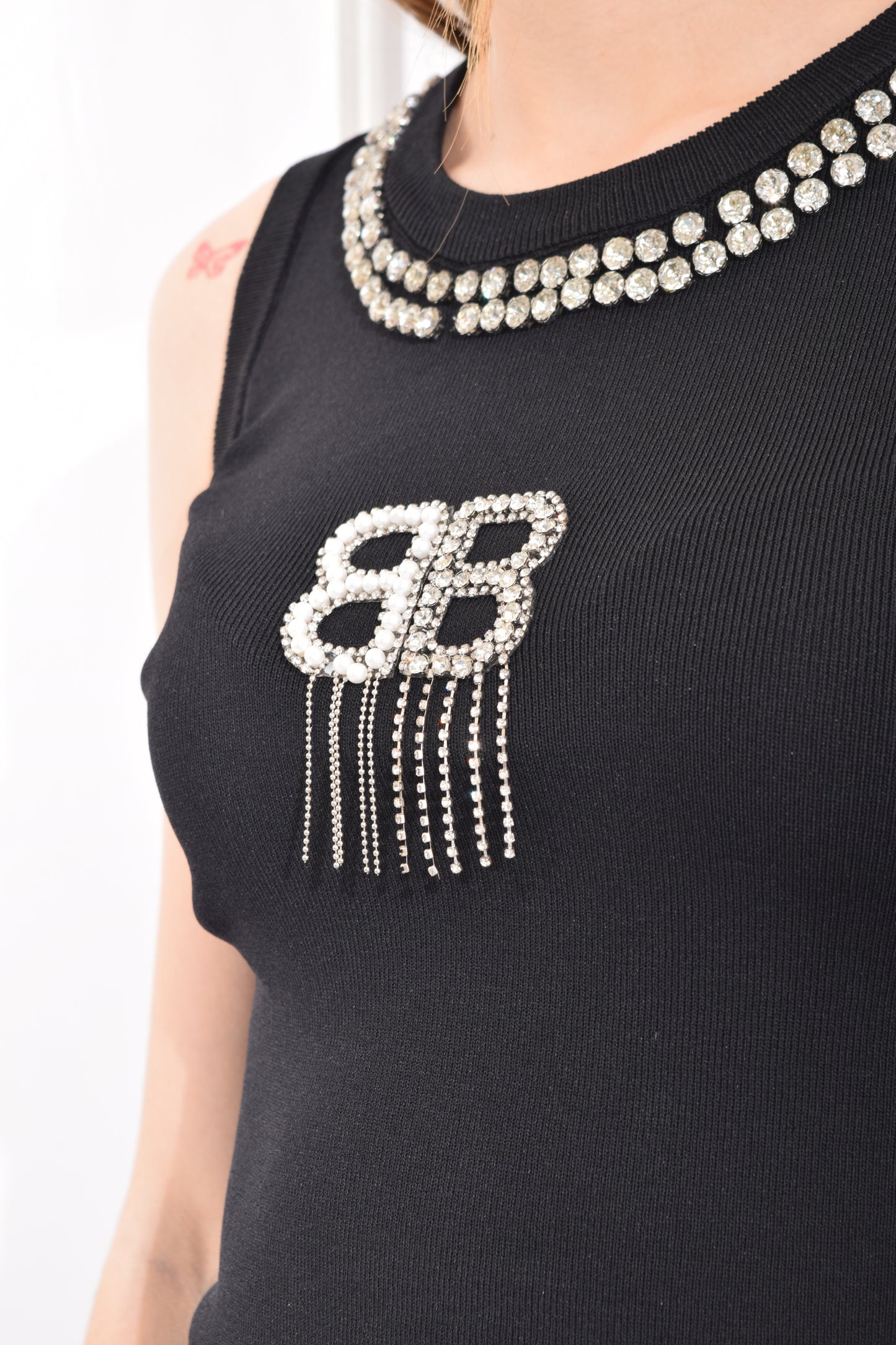 Blusa Tejida Brillos cuello