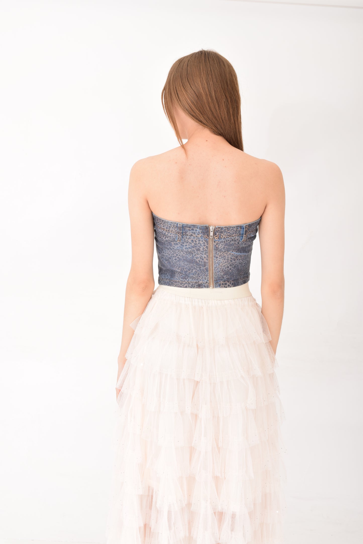 Top Strapless Animal Print
