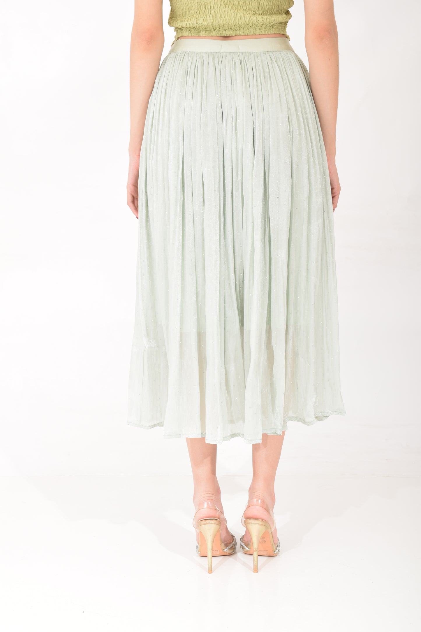 Falda Satinada Brillos