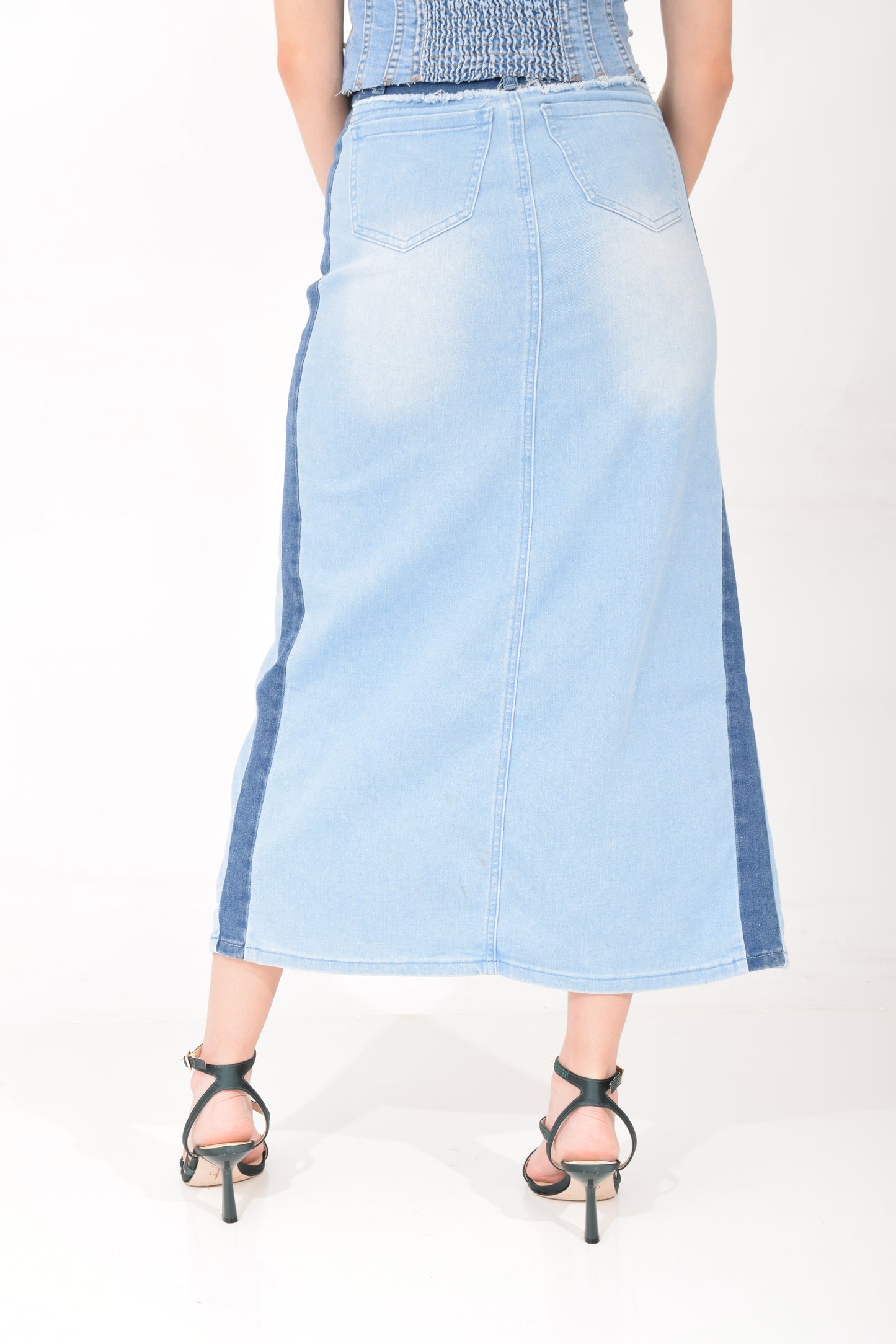 Falda Mezclilla Bicolor