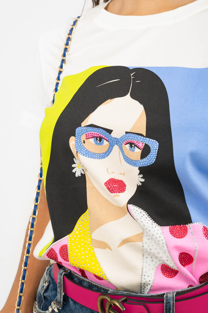 Playera mujer lentes