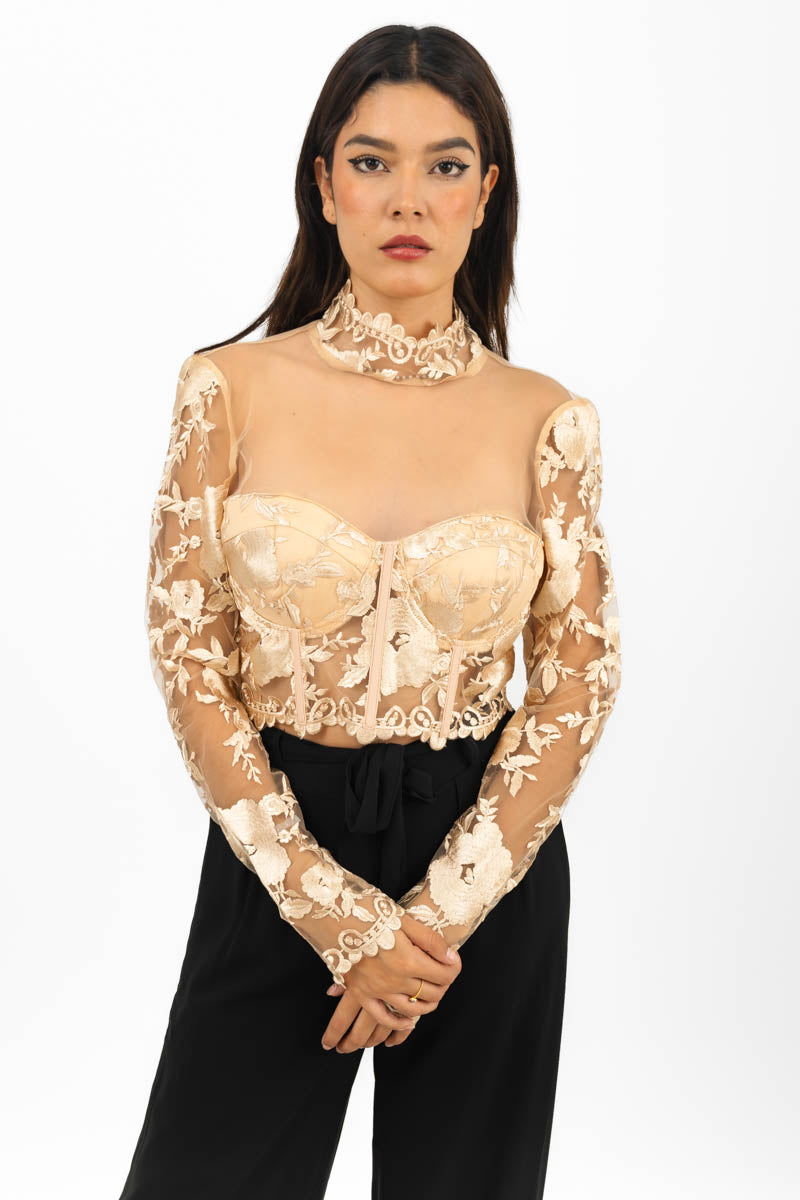 Blusa tul bordado – MIRÁZ - Main Image