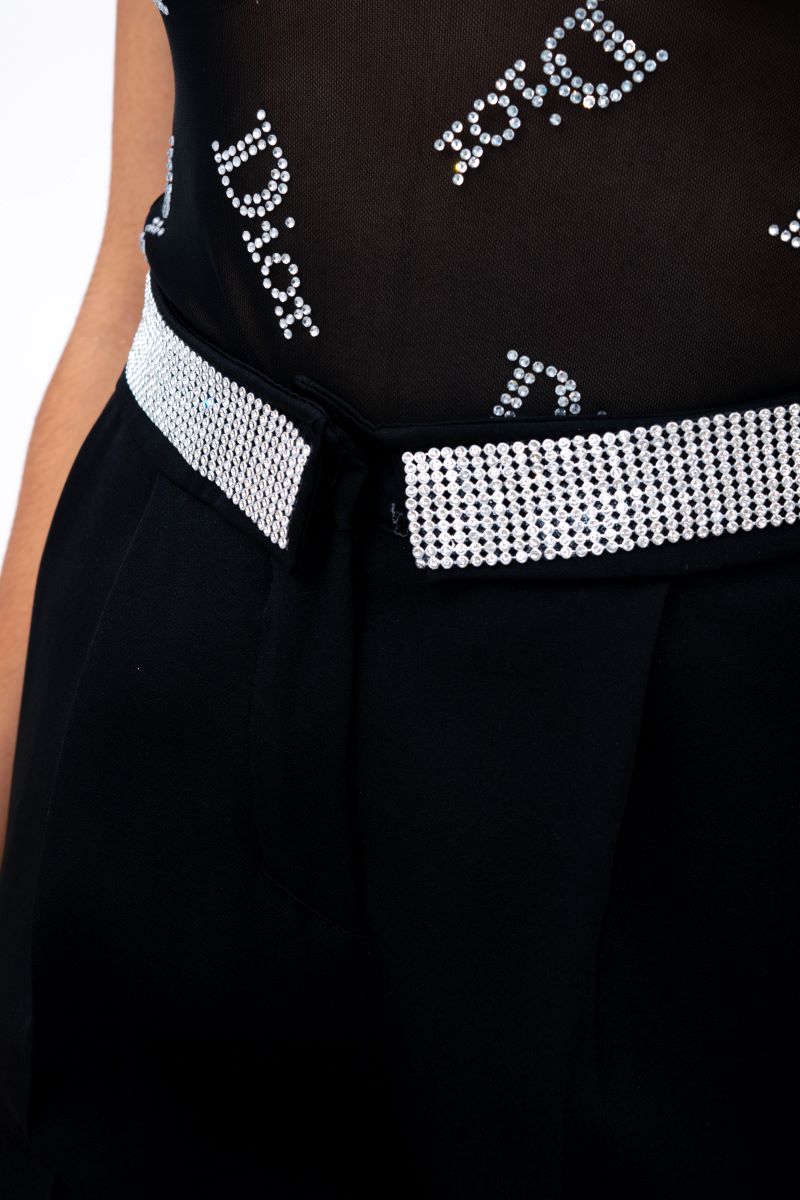 Pantalón vestir brillos cintura
