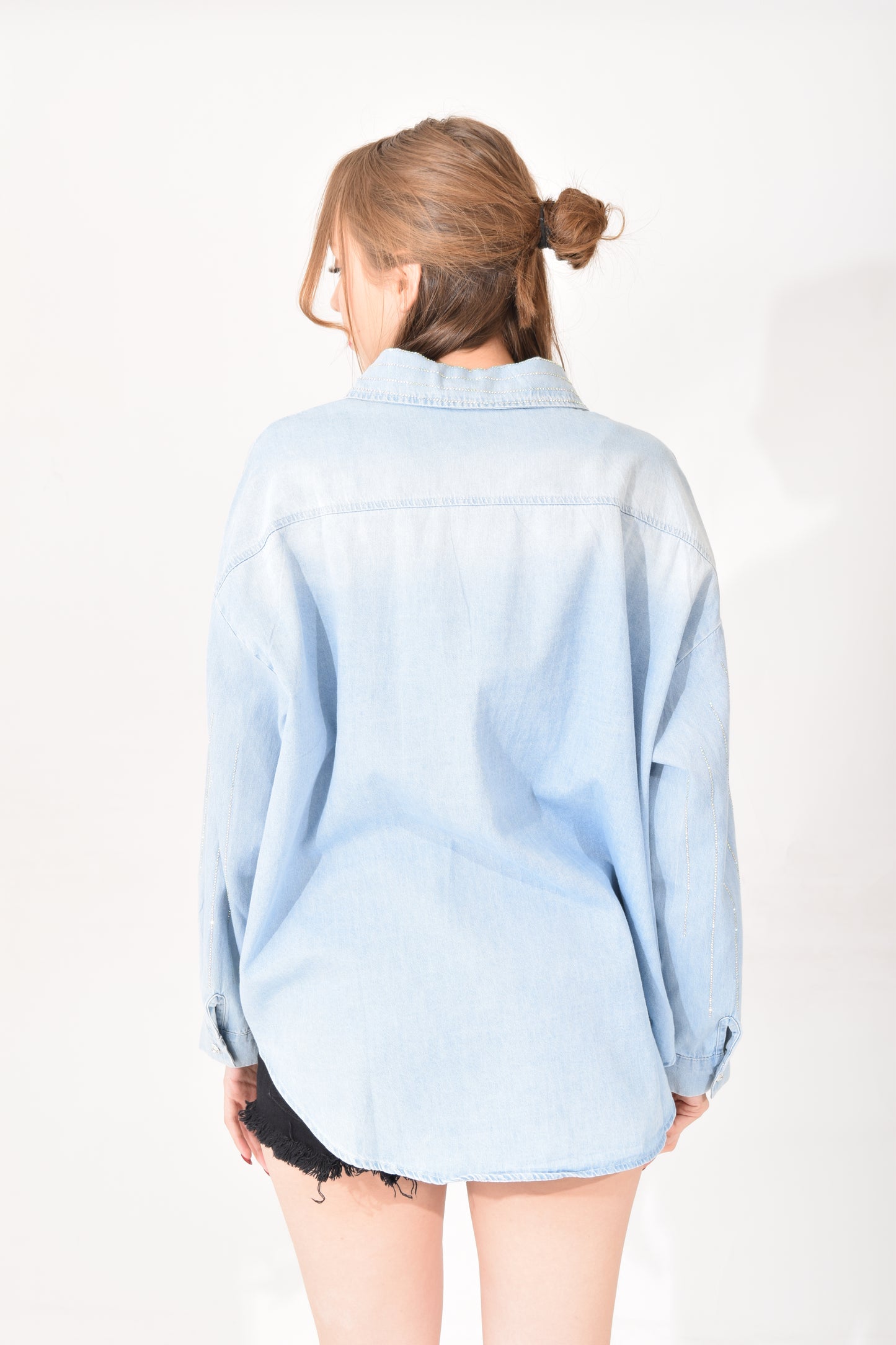 Camisa Mezclila Brillos