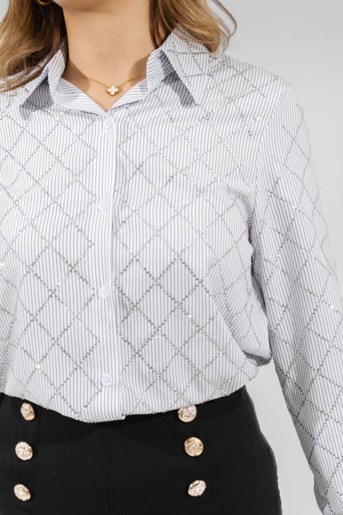 Blusa Rombos Brillos