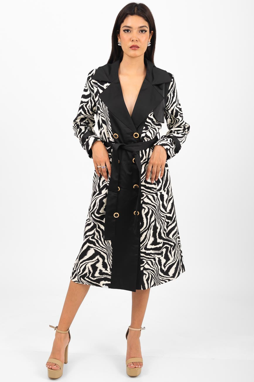 Gabardina animal print