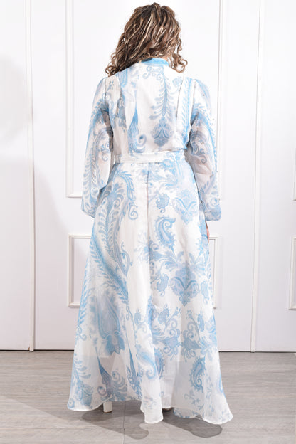 Vestido Estampado con Brillos