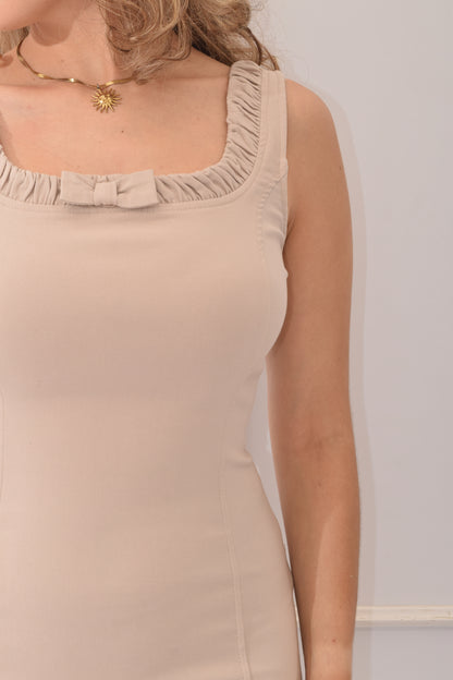 Vestido Cuello Redondo