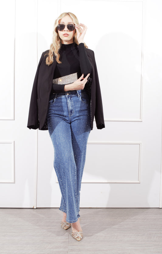 Pantalón Mezclilla Brillos