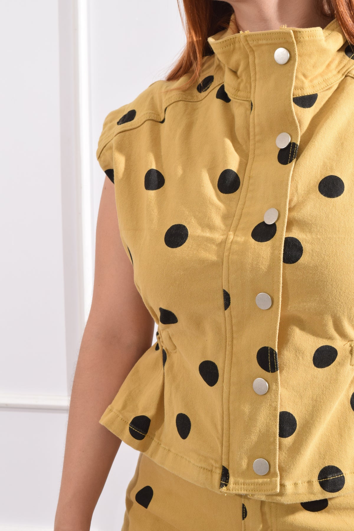 Set mezclilla polka dots