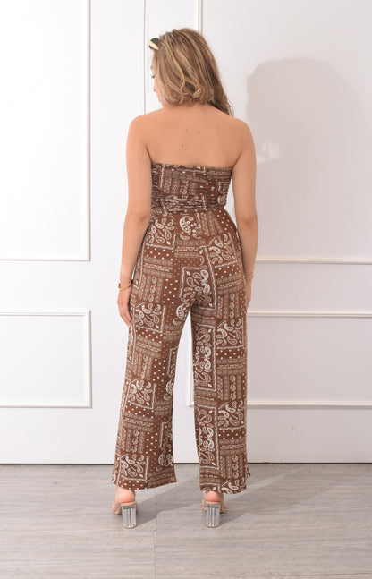 Palazzo Strapless Estampado