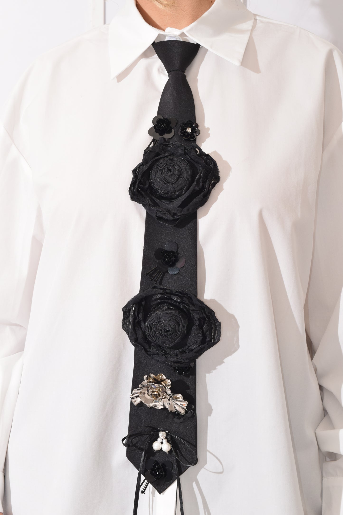 Camisa Corbata Decorada