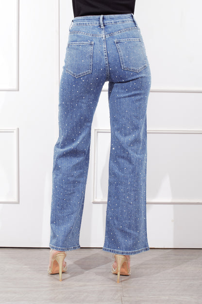 Pantalón Mezclilla Brillos