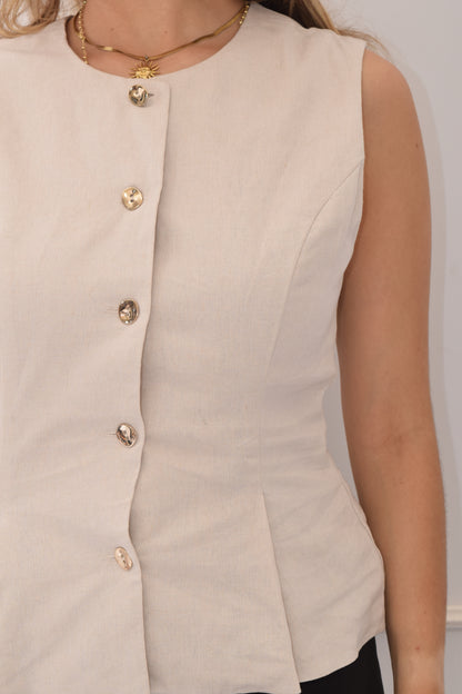 Chaleco Cuello Redondo