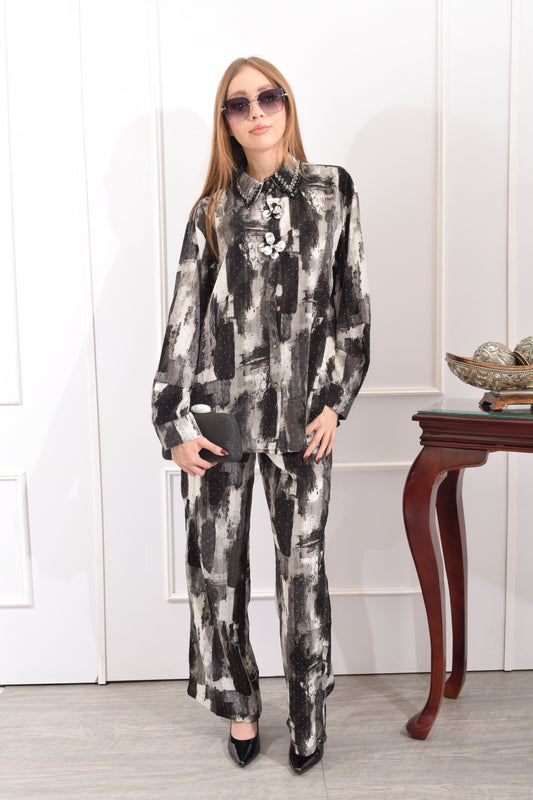 Conjunto Estampado Botones Flor