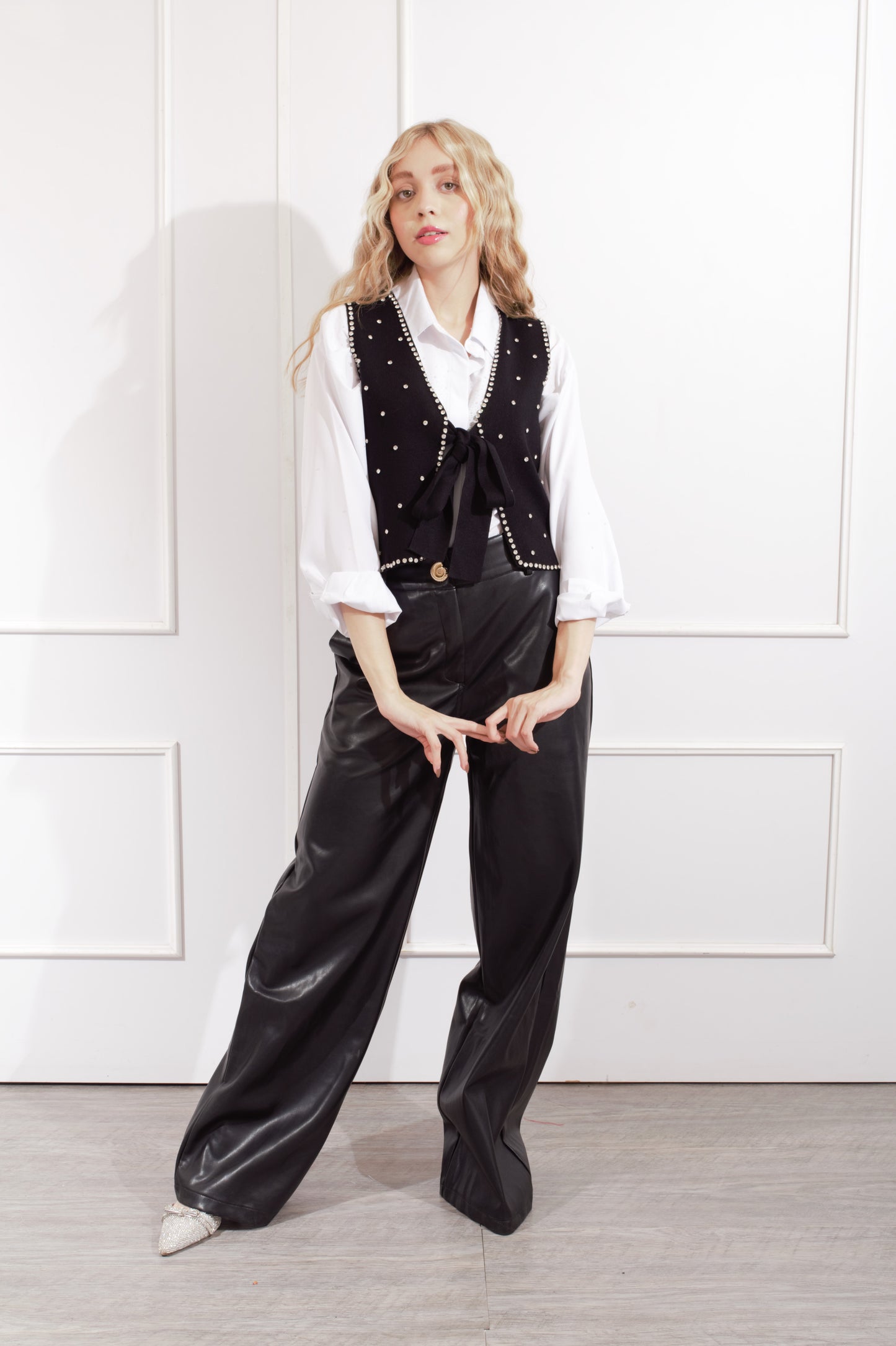 Chaleco Tejido Brillos