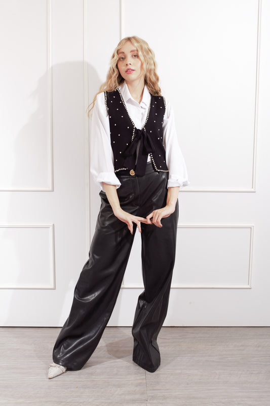 Chaleco Tejido Brillos