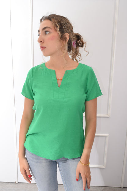 Blusa Piedras Al Cuello