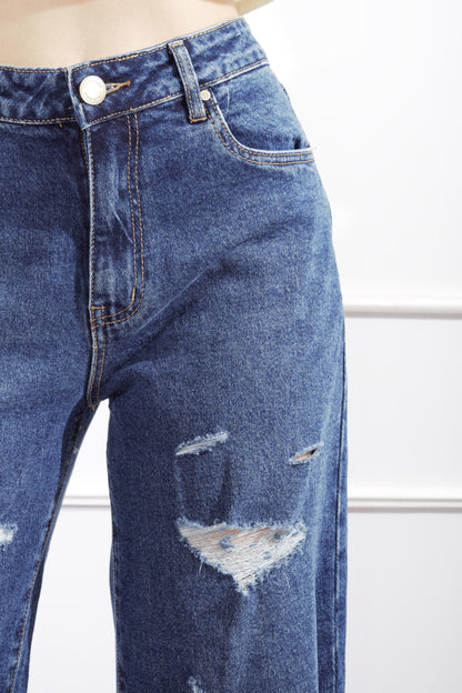 Pantalón Mezclila Destrucción