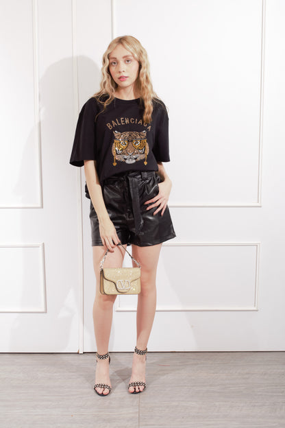 Playera Tigre Brillos Over Size