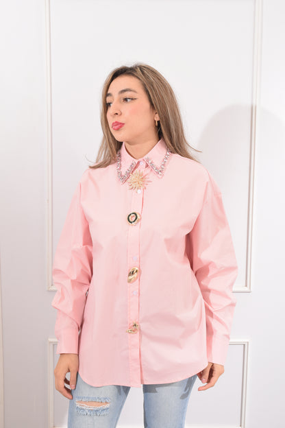 Blusa Brillos Cuello