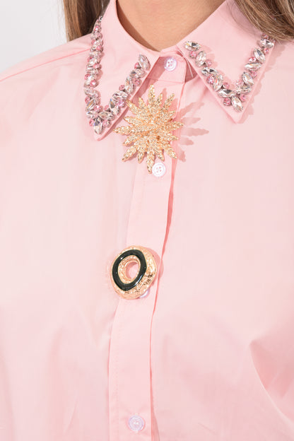 Blusa Brillos Cuello