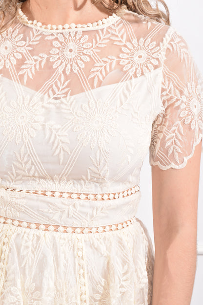 Vestido Organza Bordada