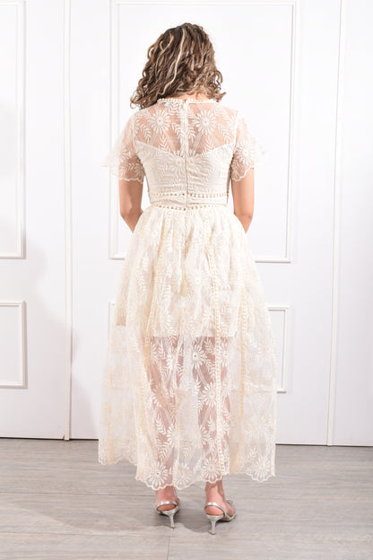 Vestido Organza Bordada