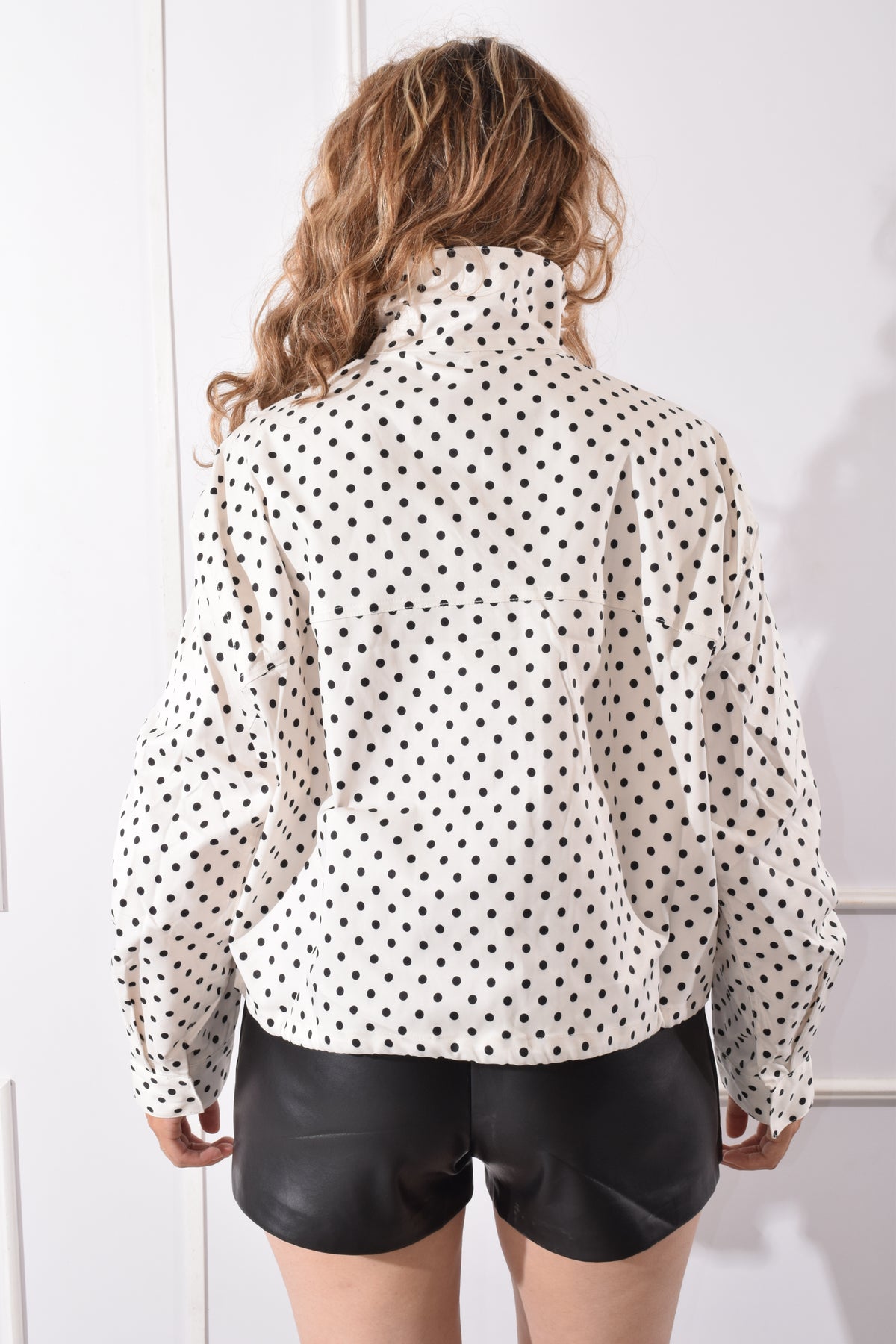 Chamarra Polkadots white