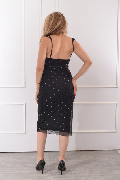 Vestido Mesh Lunares