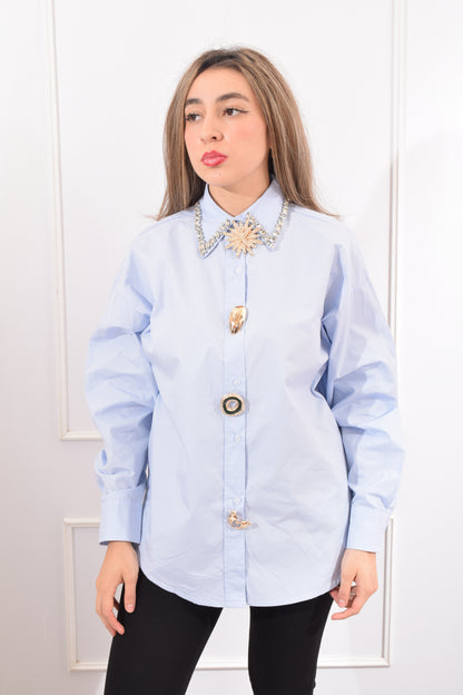 Blusa Brillos Cuello