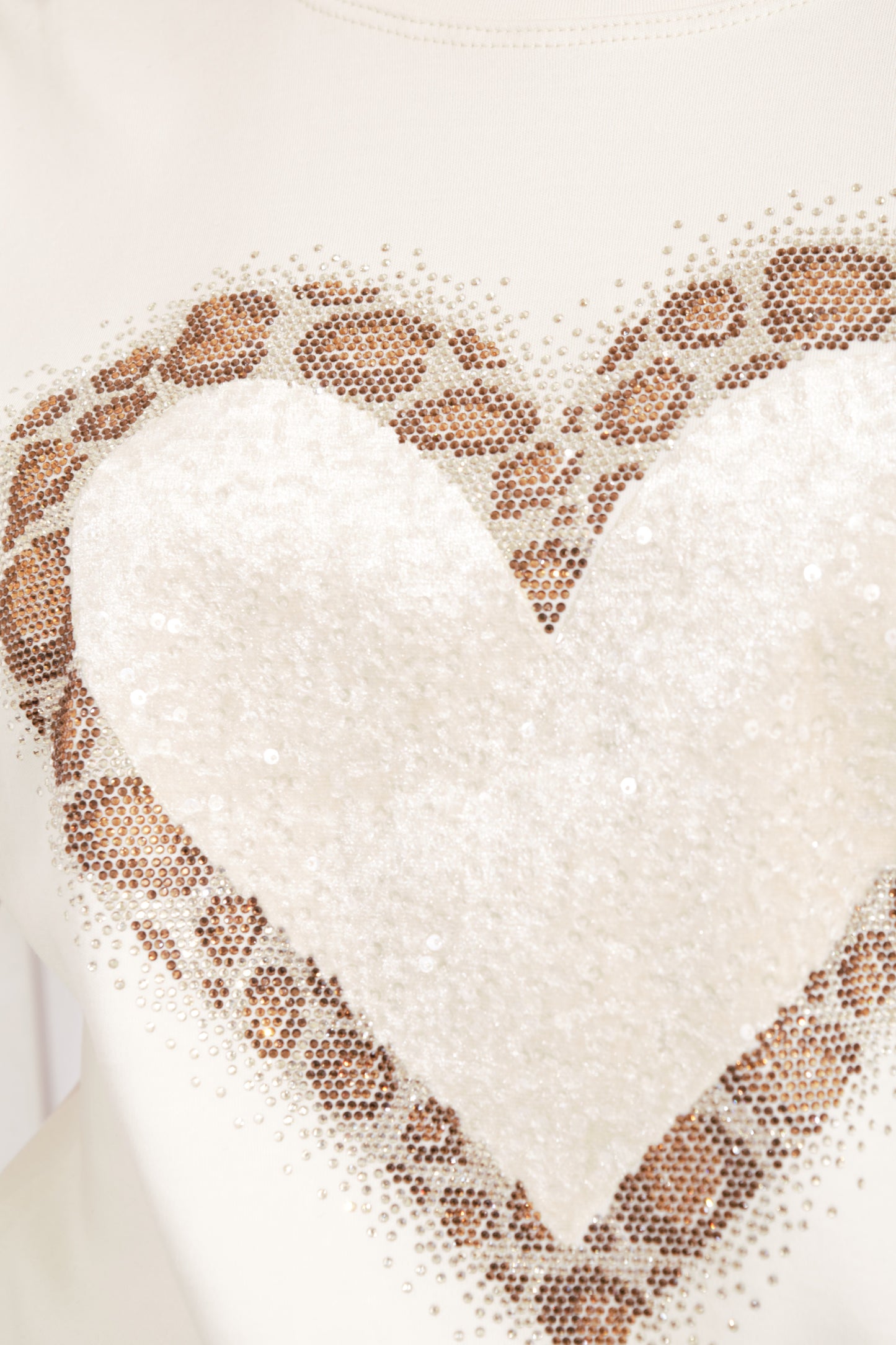 Playera Corazón Brillos