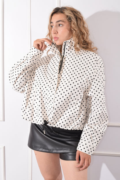 Chamarra Polkadots white