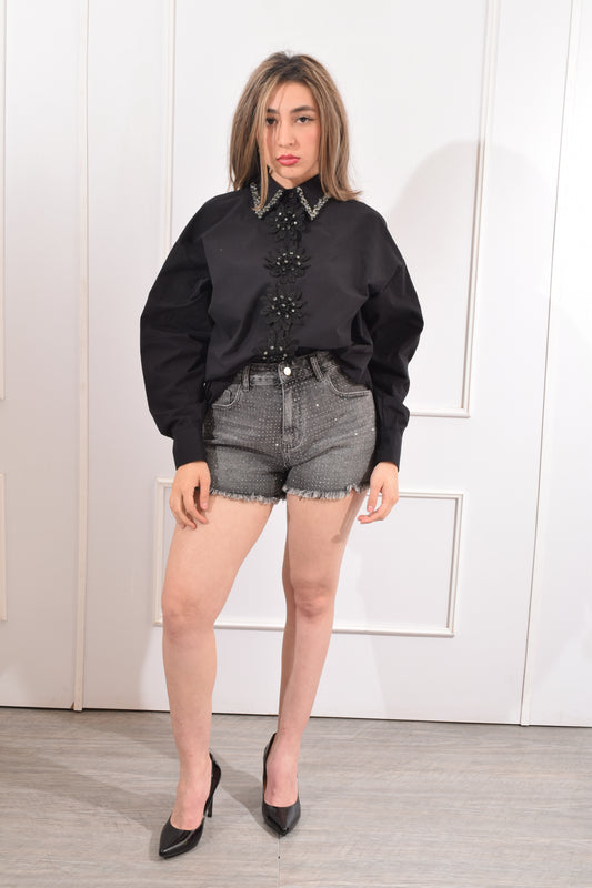 Blusa Flores Guipiur