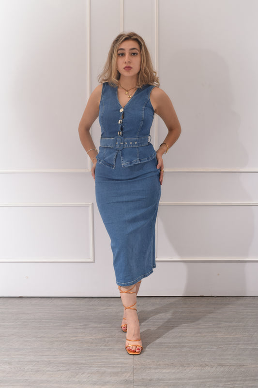 Vestido Mezclilla sin Manga