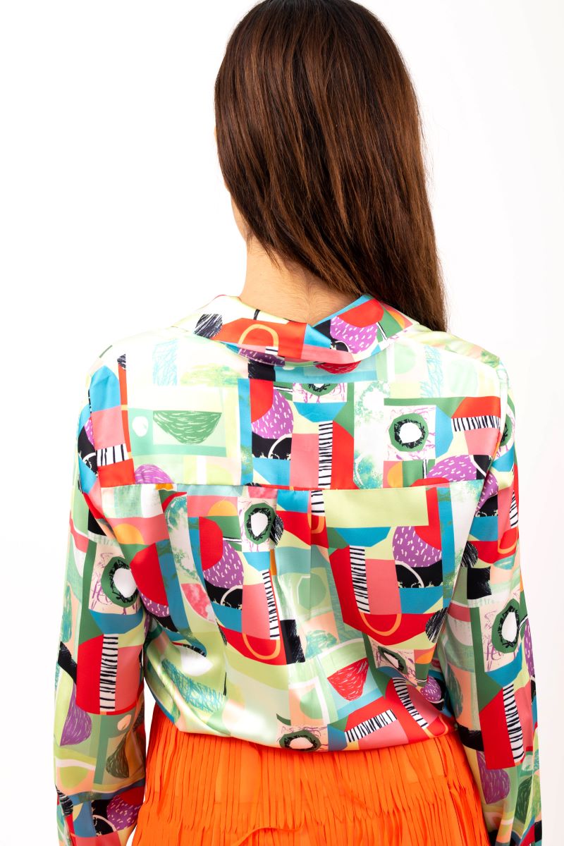 Blusa satinada colores