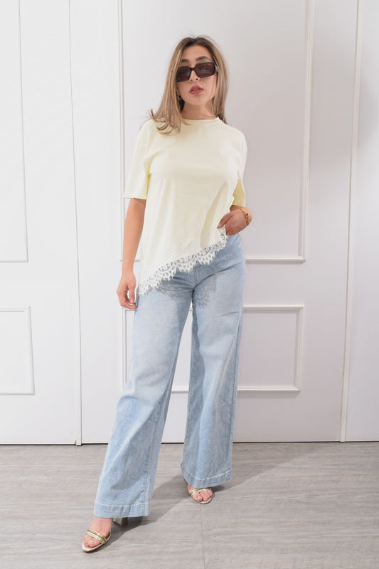 Pantalón Mezclilla Estampado