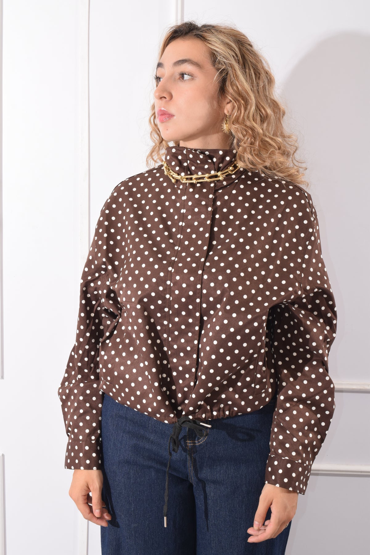 Chamarra Polkadots café