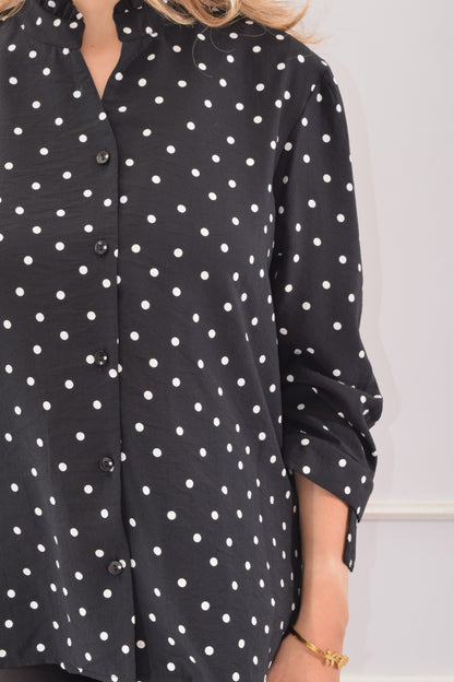 BLUSA POLKA DOTS BLACK