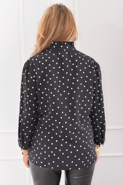 BLUSA POLKA DOTS BLACK