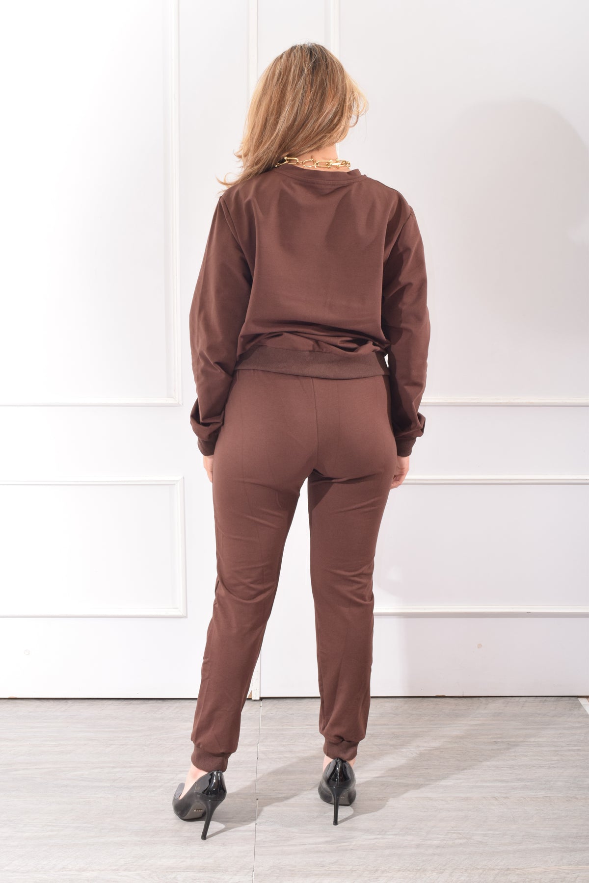 PANTS RATONES BRILLOS café