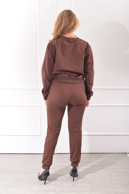 PANTS RATONES BRILLOS café