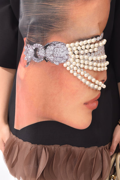 Blusón Antifaz Perlas