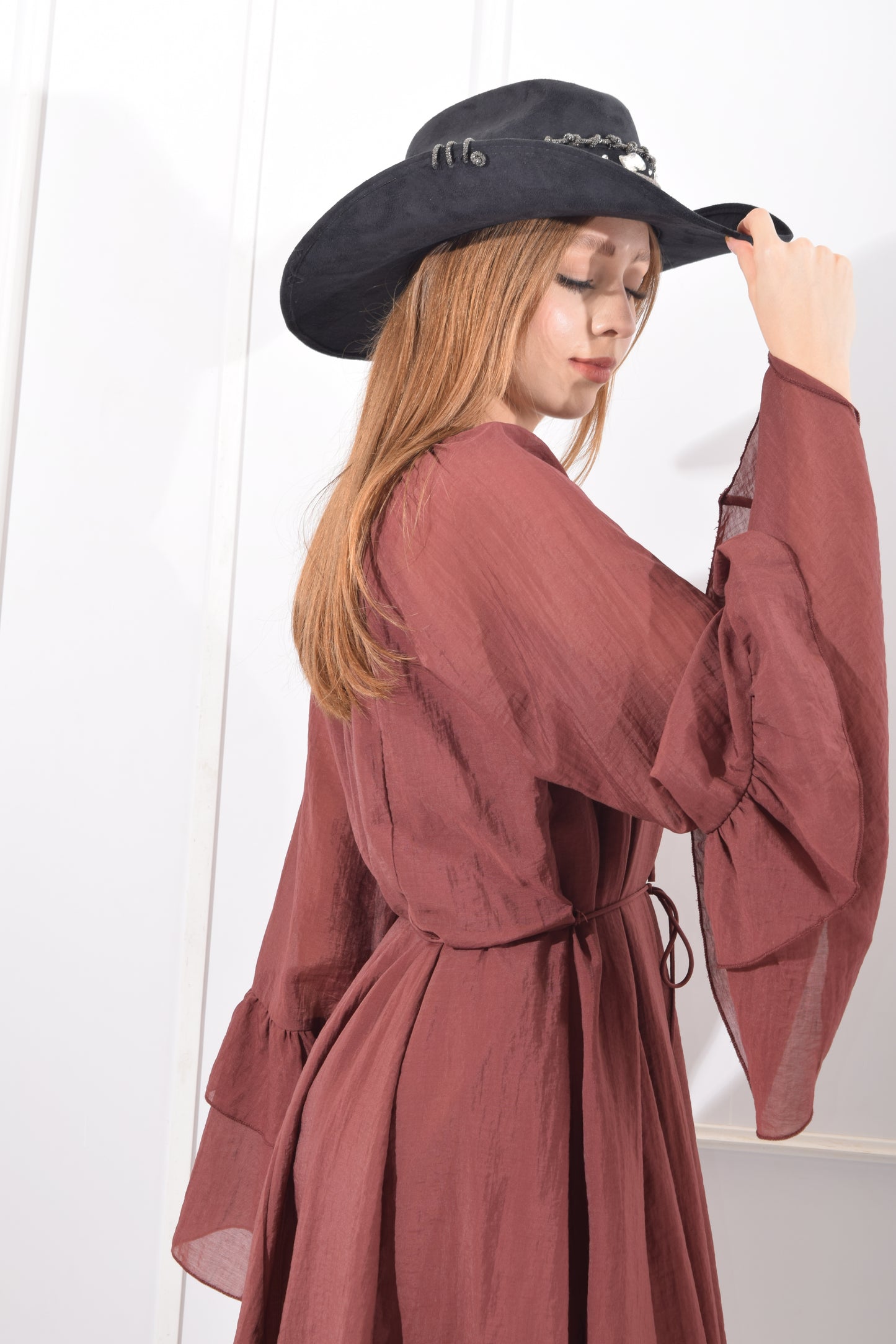 Vestido Manga Campana