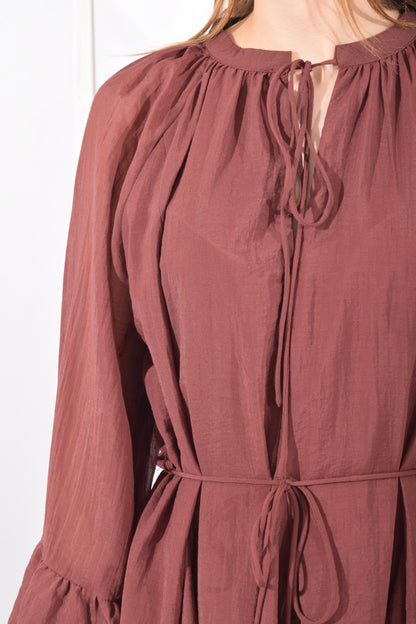 Vestido Manga Campana